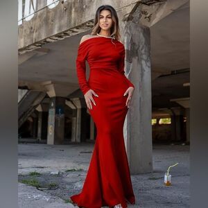 Cocktail Party Dress Sexy Off Shoulder Ruffle Elegant Evening Prom Dress